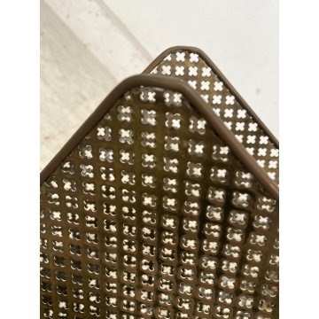 PORTARIVISTE VINTAGE OTTONE TRAFORATO BAMBOO MAGAZINE HOLDER Carl Auböck STILE