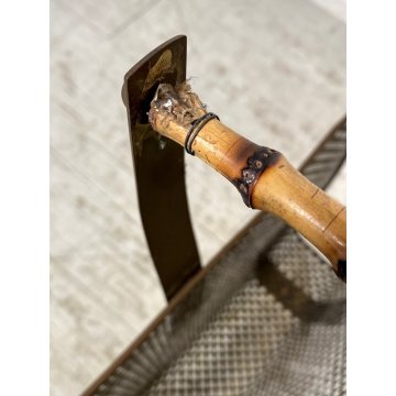 PORTARIVISTE VINTAGE OTTONE TRAFORATO BAMBOO MAGAZINE HOLDER Carl Auböck STILE