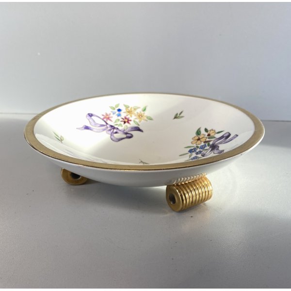 ANTICA BOWL ALZATA CERAMICA Lavenia DESIGN G. Andlovitz DECORO FIORITO ART DECO