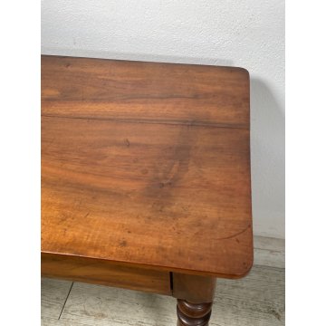 ANTICO PICCOLO TAVOLINO LEGNO NOCE EPOCA '800 TAVOLO GIOCO CONSOLLE CASSETTO