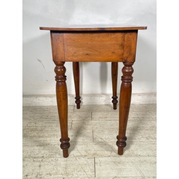 ANTICO PICCOLO TAVOLINO LEGNO NOCE EPOCA '800 TAVOLO GIOCO CONSOLLE CASSETTO