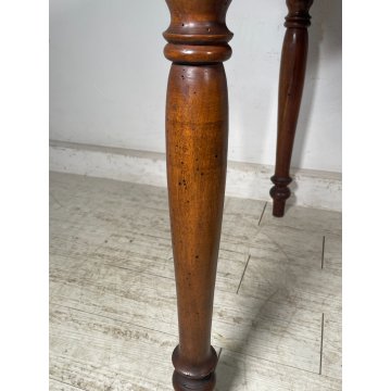 ANTICO PICCOLO TAVOLINO LEGNO NOCE EPOCA '800 TAVOLO GIOCO CONSOLLE CASSETTO