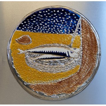 QUADRO BASSORILIEVO Giuseppe Migneco MULTIPLO 42/200 Pescata di Sarde ARGENTO