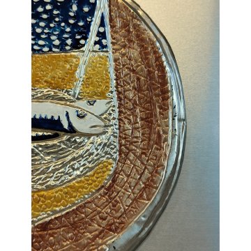 QUADRO BASSORILIEVO Giuseppe Migneco MULTIPLO 42/200 Pescata di Sarde ARGENTO