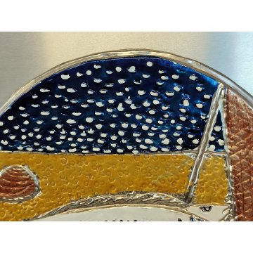 QUADRO BASSORILIEVO Giuseppe Migneco MULTIPLO 42/200 Pescata di Sarde ARGENTO