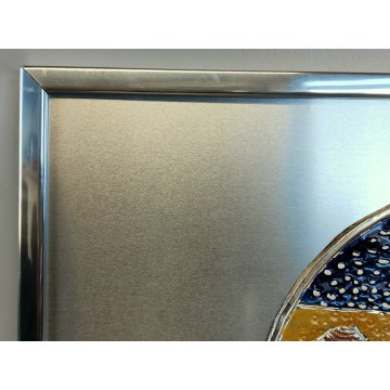 QUADRO BASSORILIEVO Giuseppe Migneco MULTIPLO 42/200 Pescata di Sarde ARGENTO