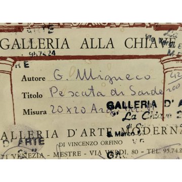 QUADRO BASSORILIEVO Giuseppe Migneco MULTIPLO 42/200 Pescata di Sarde ARGENTO