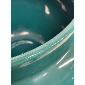 GRANDE VASO CERAMICA VERDE SCI CACHEPOT LAVENO DESIGN 1900 VINTAGE PORTA FIORI