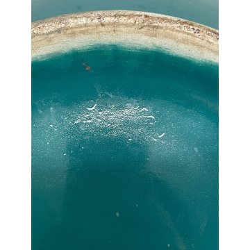 GRANDE VASO CERAMICA VERDE SCI CACHEPOT LAVENO DESIGN 1900 VINTAGE PORTA FIORI