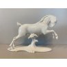 FIGURA CAVALLO GALOPPO PORCELLANA Rosenthal T. Karner   773 WHITE HORSE 15 cm/h