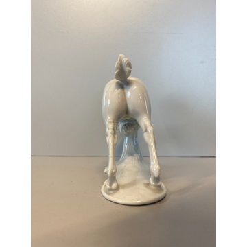 FIGURA CAVALLO GALOPPO PORCELLANA Rosenthal T. Karner   773 WHITE HORSE 15 cm/h