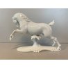 FIGURA CAVALLO GALOPPO PORCELLANA Rosenthal T. Karner   773 WHITE HORSE 15 cm/h