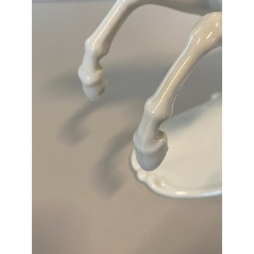 FIGURA CAVALLO GALOPPO PORCELLANA Rosenthal T. Karner   773 WHITE HORSE 15 cm/h