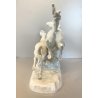 FIGURA CAVALLI al GALOPPO PORCELLANA MH. Fritz  FREEDOM WHITE HORSES 27 cm/h ca