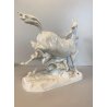 FIGURA CAVALLI al GALOPPO PORCELLANA MH. Fritz  FREEDOM WHITE HORSES 27 cm/h ca