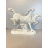 FIGURA CAVALLI al GALOPPO PORCELLANA MH. Fritz  FREEDOM WHITE HORSES 27 cm/h ca
