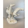 FIGURA CAVALLI al GALOPPO PORCELLANA MH. Fritz  FREEDOM WHITE HORSES 27 cm/h ca