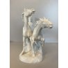 FIGURA CAVALLI al GALOPPO PORCELLANA MH. Fritz  FREEDOM WHITE HORSES 27 cm/h ca