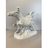 FIGURA CAVALLI al GALOPPO PORCELLANA MH. Fritz  FREEDOM WHITE HORSES 27 cm/h ca