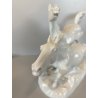 FIGURA CAVALLI al GALOPPO PORCELLANA MH. Fritz  FREEDOM WHITE HORSES 27 cm/h ca