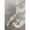 FIGURA CAVALLI al GALOPPO PORCELLANA MH. Fritz  FREEDOM WHITE HORSES 27 cm/h ca