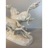 FIGURA CAVALLI al GALOPPO PORCELLANA MH. Fritz  FREEDOM WHITE HORSES 27 cm/h ca