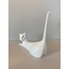STATUETTA PORCELLANA BIANCA Royal Dux DESIGN Jaroslav Jezek CAT FIGURE BOEMIA