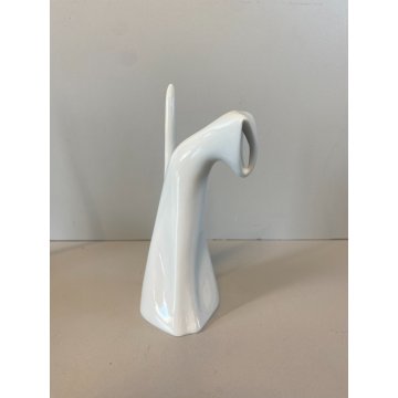 CAT FIGURE STATUETTA PORCELLANA BIANCA Royal Dux DESIGN Jaroslav Jezek BOEMIA