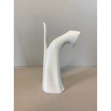 CAT FIGURE STATUETTA PORCELLANA BIANCA Royal Dux DESIGN Jaroslav Jezek BOEMIA