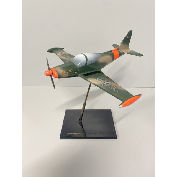 MODELLINO AEROMODELLO SIAI-Marchetti SF-260 AERONAUTICA MILITARE METALLO 18,5 cm