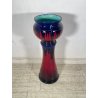 GRANDE VASO CERAMICA CACHEPOT ALZATA ROSSO BUE DESIGN 1900 VINTAGE PORTA FIORI