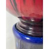 GRANDE VASO CERAMICA CACHEPOT ALZATA ROSSO BUE DESIGN 1900 VINTAGE PORTA FIORI