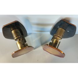 Coppia MANIGLIA Rame Smaltato DESIGN Paolo De Poli 1950 maniglie complete PORTA