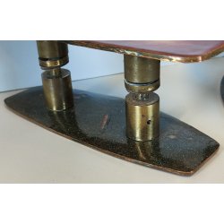 Coppia MANIGLIA Rame Smaltato DESIGN Paolo De Poli 1950 maniglie complete PORTA