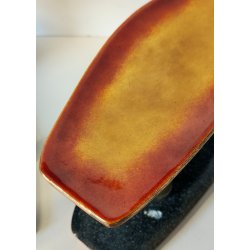 Coppia MANIGLIA Rame Smaltato DESIGN Paolo De Poli 1950 maniglie complete PORTA