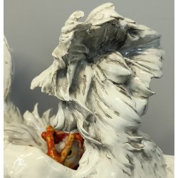 SCULTURA CERAMICA Carlo Mollica ANNI 40 Galli Combattenti STATUE Fighting Cocks
