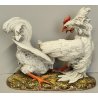SCULTURA CERAMICA Carlo Mollica ANNI 40 Galli Combattenti STATUE Fighting Cocks