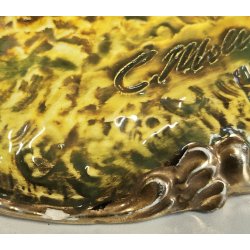 SCULTURA CERAMICA Carlo Mollica ANNI 40 Galli Combattenti STATUE Fighting Cocks