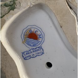 LAMPADA TAVOLO ABATJOURS SCULTURA PORCELLANA V.B.C.M. SMALTO  42 cm LIBERTY '900