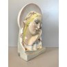 SCULTURA CERAMICA a COLAGGIO VOLTO MADONNA Mater Dulcis IGNI FORNACE TORINO '30