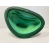 ANTICA SCULTURA BUDDHA Art Decò  PASTA VETRO VERDE MALACHITE BOHEMIAN ART 21cm/h