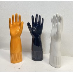 SET 3 STAMPI CERAMICA GUANTO PIRELLI ITALY 1980 MANO LATTICE