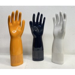 SET 3 STAMPI CERAMICA GUANTO PIRELLI ITALY 1980 MANO LATTICE