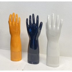 SET 3 STAMPI CERAMICA GUANTO PIRELLI ITALY 1980 MANO LATTICE