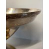CENTROTAVOLA COPPA ALZATA OVALE Carlo Mozzoni ARGENTATO MID CENTURY 19 cm/h