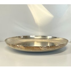 CENTROTAVOLA PIATTO ROTONDO ARGENTATO Carlo Mozzoni DESIGN MID CENTURY ø 34 cm