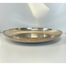 CENTROTAVOLA PIATTO ROTONDO ARGENTATO Carlo Mozzoni DESIGN MID CENTURY ø 34 cm