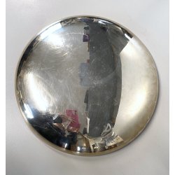 CENTROTAVOLA PIATTO ROTONDO ARGENTATO Carlo Mozzoni DESIGN MID CENTURY ø 34 cm