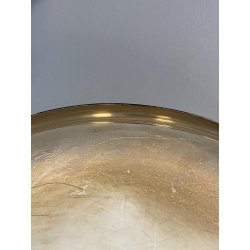 CENTROTAVOLA PIATTO ROTONDO ARGENTATO Carlo Mozzoni DESIGN MID CENTURY ø 34 cm