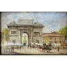 COPPIA MINIATURE OLIO Prada VECCHIA MILANO Porta Magenta Porta Garibaldi '900